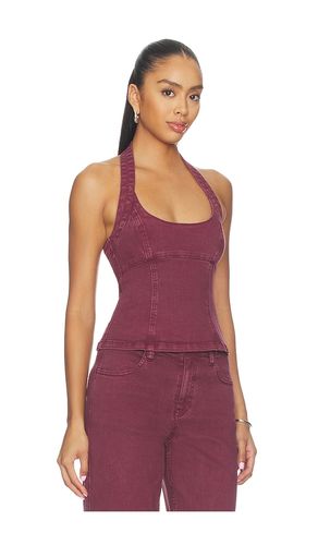 Blaine Denim Bodice Top in Burgundy. - size L (also in M, S, XS) - SOVERE - Modalova