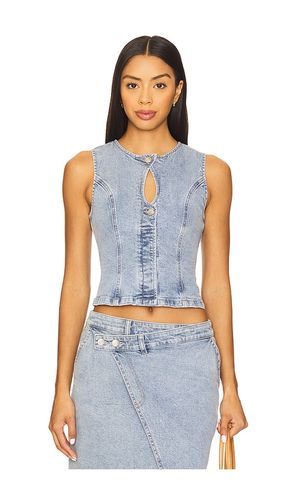 Etch denim bodice in color blue size S (also in XS) - SOVERE - Modalova