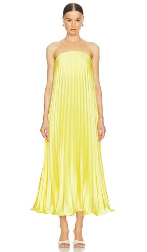 Gianna Pleated Midi Dress in Yellow. - size L (also in M, S, XS) - SELEZZA LONDON - Modalova