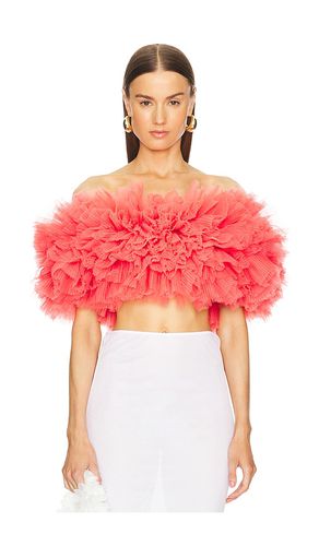 Noelle Tulle Top in Red. - size L (also in M, S, XS) - SELEZZA LONDON - Modalova