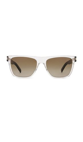 Square sunglassses in color white size all - Saint Laurent - Modalova