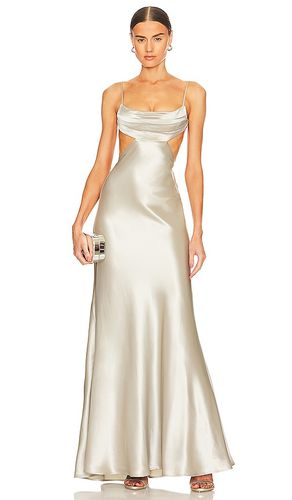 Vestido largo paula en color metálico talla 2 en - Metallic Silver. Talla 2 (también en 0, 4, 6, 8) - SAU LEE - Modalova