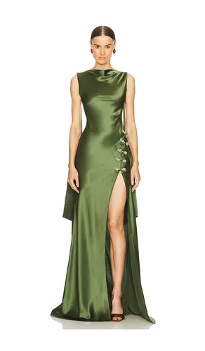 Priscilla Gown in Olive. - size 10 (also in 2, 4, 6, 8) - SAU LEE - Modalova