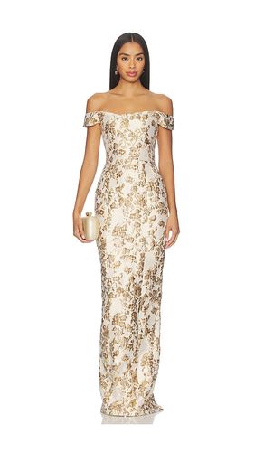 Joanna Jacquard Gown in Neutral. - size 00 (also in 4) - SAU LEE - Modalova