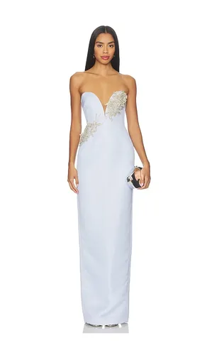 Luna Satin Gown in Blue. - size 0 (also in 00, 10, 2, 6, 8) - SAU LEE - Modalova