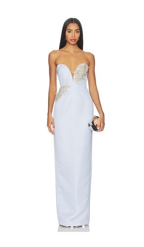 Luna Satin Gown in Blue. - size 0 (also in 2, 8) - SAU LEE - Modalova