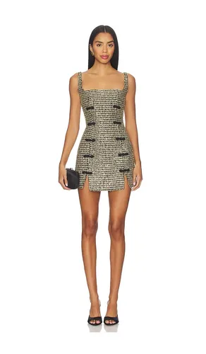 Aidan Tweed Dress in Metallic Gold. - size 2 (also in 8) - SAU LEE - Modalova