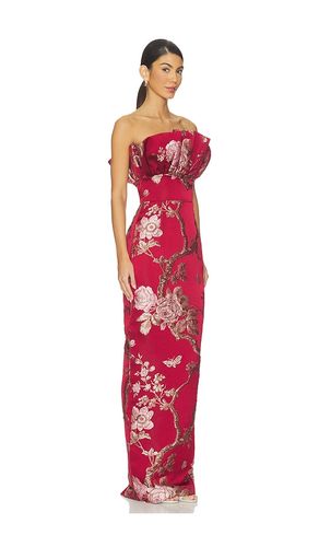 Noah Brocade Gown in Red. - size 00 (also in 2, 4, 6, 8) - SAU LEE - Modalova