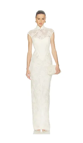 Emilia Lace Gown in Cream. - size 0 (also in 2, 6, 8) - SAU LEE - Modalova