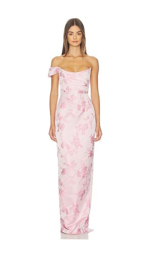 Jackson Brocade Gown in Pink. - size 0 (also in 00, 10, 2, 4, 6) - SAU LEE - Modalova