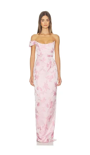 Jackson Brocade Gown in Pink. - size 00 (also in 10, 12, 2, 4, 6, 8) - SAU LEE - Modalova