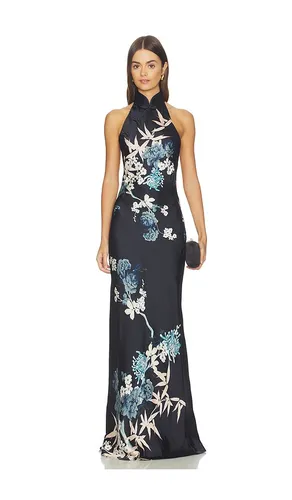 Gillian Satin Gown in Black. - size 0 (also in 00, 10, 2, 4, 6, 8) - SAU LEE - Modalova