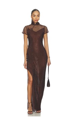 Ming Crystal Dress in Brown. - size 0 (also in 00, 10, 12, 2, 4, 6, 8) - SAU LEE - Modalova