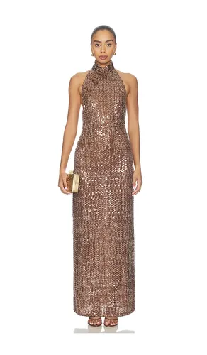 Gracie Sequin Dress in Brown. - size 2 (also in 4) - SAU LEE - Modalova