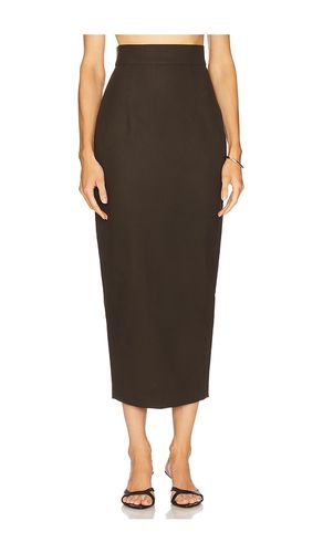 Nomi Suede Skirt in Brown. - size 10 (also in 12, 2, 4, 6, 8) - SAU LEE - Modalova