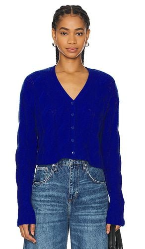 Jolie Cropped Cable Cardigan in Blue. - size L (also in S, XS) - SABLYN - Modalova