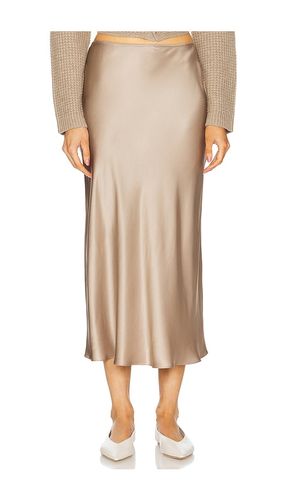 Miranda Silk Skirt in Tan. - size L (also in M, S, XS) - SABLYN - Modalova