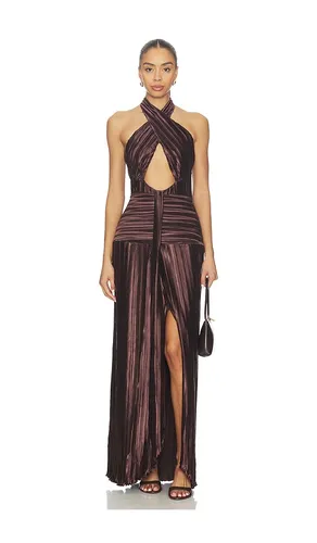 Ariana Plisse Dress in Brown. - size M (also in XS) - Sonya Moda - Modalova