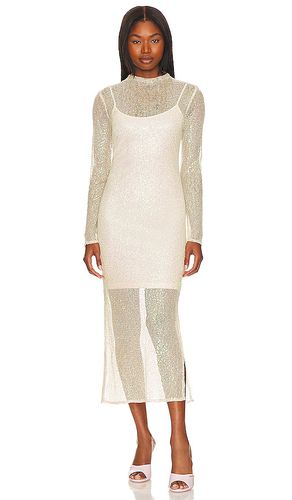 Vestido midi blakely en color neutral metálico talla L en - Metallic Neutral. Talla L (también en M, S, XL) - Steve Madden - Modalova