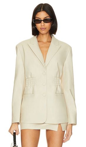 Frida Faux Leather Blazer in Cream. - size L (also in M) - Steve Madden - Modalova