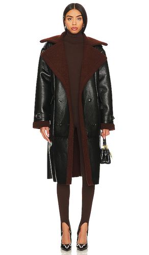 Abrigo de piel sintética kinzie en color talla L en - Black. Talla L (también en M, XL) - Steve Madden - Modalova