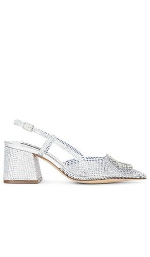 Bergen Heel in Metallic Silver. - size 6 (also in 6.5, 7, 7.5, 8, 8.5, 9, 9.5) - Steve Madden - Modalova