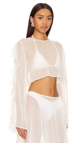 Thoma Cropped Shirt in White in . Size L. Also in M, S - Shani Shemer - Modalova