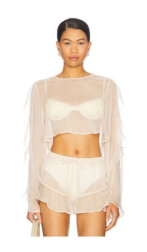 Thoma Cropped Shirt in Cream. - size M (also in S, XS) - Shani Shemer - Modalova