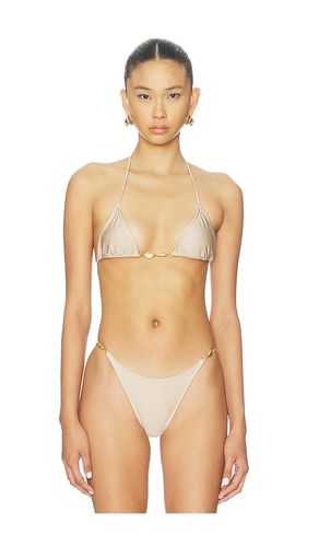 Marlin Triangle Bikini Top in Metallic Neutral. - size M (also in S) - Shani Shemer - Modalova
