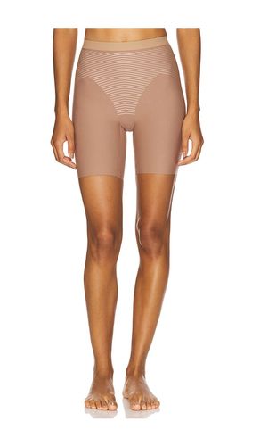 Shape Invisible Supima Cotton Mid Thigh Short in Tan. - size 1X (also in L, S, XL, XS) - SPANX - Modalova