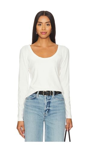 Rib Scoop Tee in White. - size M (also in XS) - SPANX - Modalova