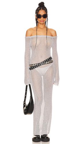 Storm Sheer Maxi Dress in Metallic Silver. - size L (also in M, S) - superdown - Modalova