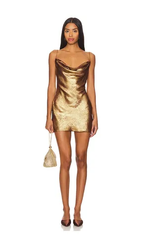 Matti Mini Dress in Metallic Bronze. - size S (also in XXS) - superdown - Modalova