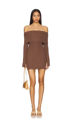 Marks Mini Dress in Chocolate. - size L (also in M, S) - superdown - Modalova