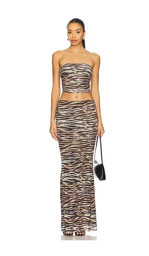 Gisela Maxi Skirt Set in Brown. - size M (also in XS) - superdown - Modalova