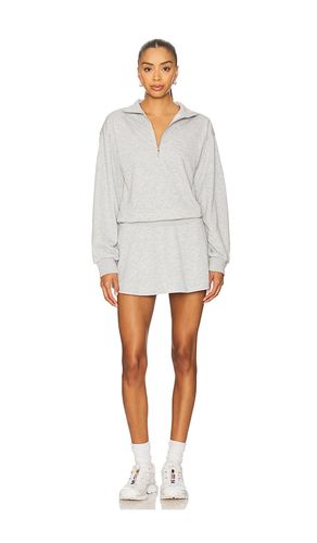 Jenice Quarter Zip Dress in Grey. - size L (also in M, S, XL, XS, XXS) - superdown - Modalova