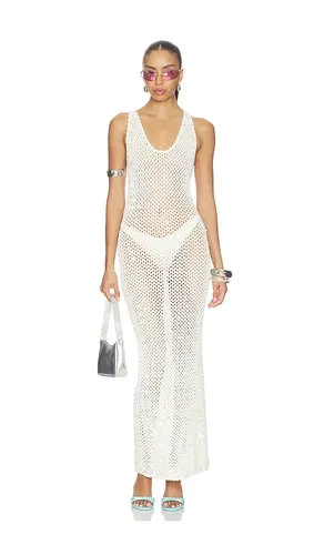 Zia Crochet Maxi Dress in Ivory. - size M (also in S, XS) - superdown - Modalova