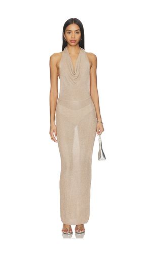 Brylee Knit Drape Maxi Dress in Nude. - size L (also in M, S) - superdown - Modalova
