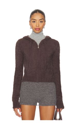 Amelia Zip Up in Chocolate. - size L (also in M, S, XS) - superdown - Modalova