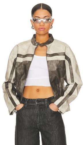 Katrina Faux Leather Moto Jacket in . - size S (also in XL, XS, XXS) - superdown - Modalova