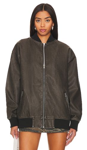Ariel Faux Leather Bomber in . Size L. Also in M, XL - superdown - Modalova