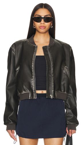 Neveah Faux Leather Bomber in . Size S, XL - superdown - Modalova