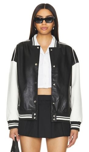 Parker Faux Leather Varsity Jacket in . Size S - superdown - Modalova