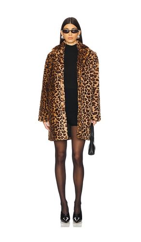 Raina Faux Fur Coat in Brown. - size M (also in S, XL, XS) - superdown - Modalova