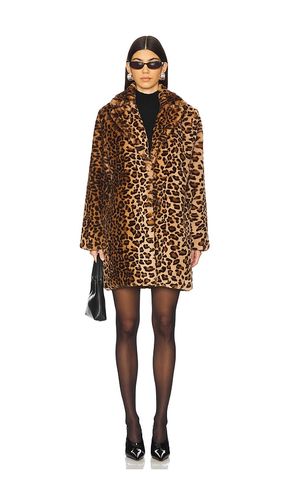 Raina Faux Fur Coat in Brown. - size M (also in S, XL, XS) - superdown - Modalova