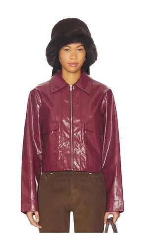 Leighton Faux Leather Jacket in . Size S. Also in XS, XXS - superdown - Modalova
