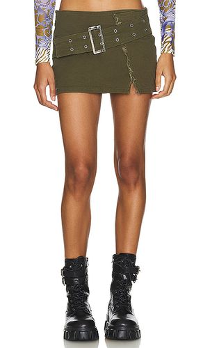 Cadha Belted Mini Skirt in Olive. - size L (also in M, XL, XXS) - superdown - Modalova