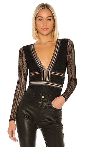 Britni Deep V Bodysuit in . Taglia M. Also in L, S, XL, XS, XXS - superdown - Modalova