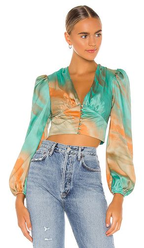 Eleen Blouson Top in Teal. - size S (also in XS, XXS) - superdown - Modalova