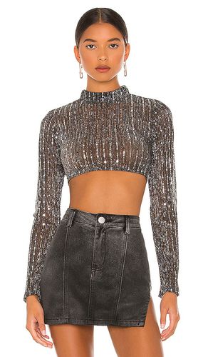 Sia Crop Top in Metallic Silver. - size M (also in L, S) - superdown - Modalova